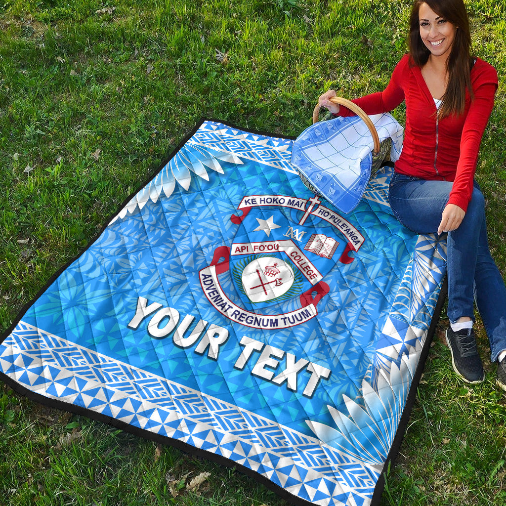 (Custom Personalised) Tonga Apifo'ou College Premium Quilt Simplified Version LT8 - Polynesian Pride