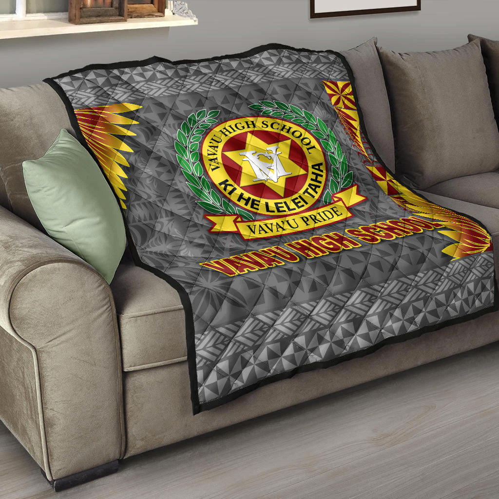 Tonga Vava'u High School Premium Quilt Simplified Version - Grey LT8 - Polynesian Pride