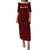 (Custom Personalised) Polynesian Puletasi Dress Tapa Tribal Tattoo Vintage Ver.03 LT14 Red - Polynesian Pride