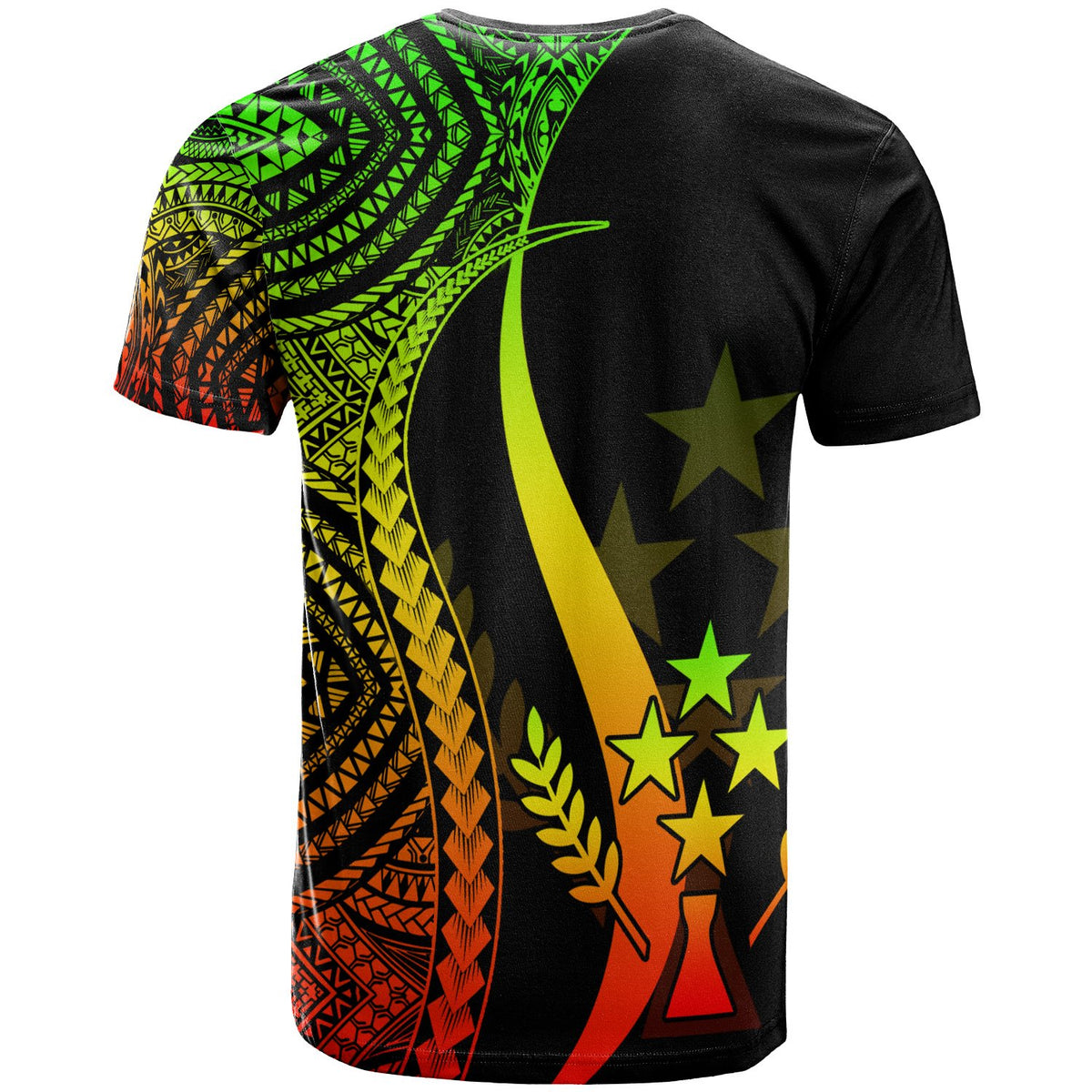 Kosrae Custom T Shirt Reggae Micronesian Tentacle Tribal Pattern - Polynesian Pride