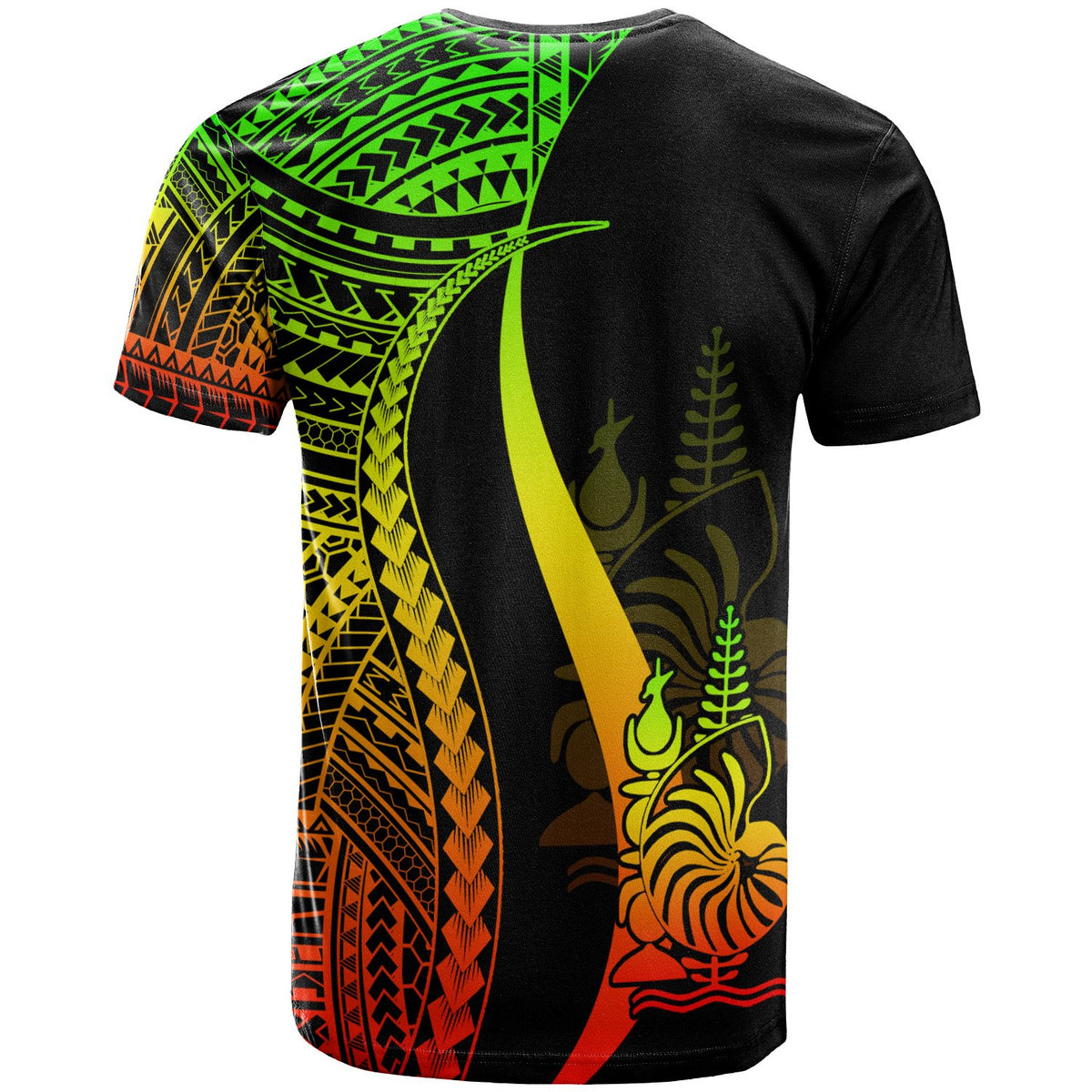 New Caledonia T Shirt Reggae Polynesian Tentacle Tribal Pattern - Polynesian Pride