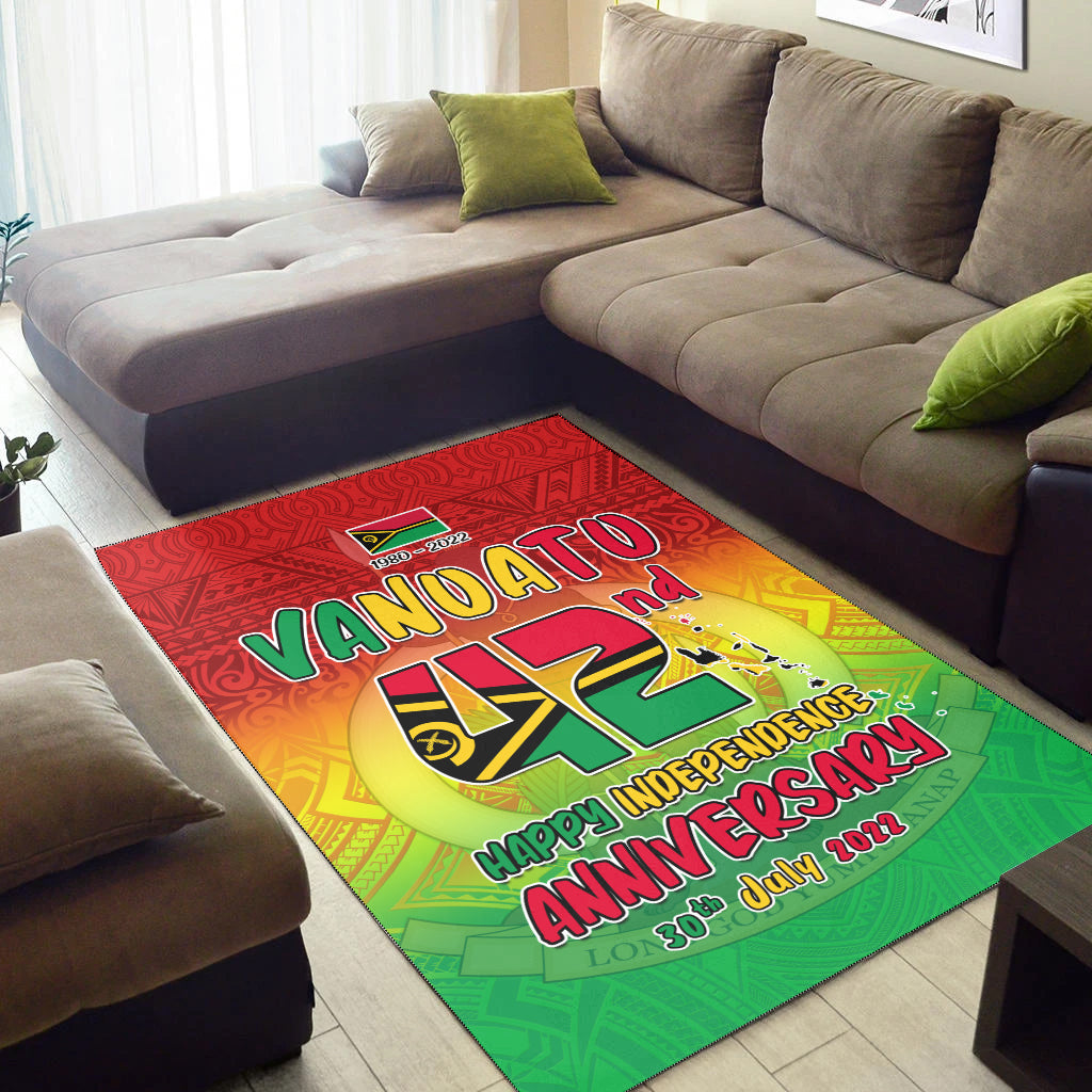 Vanuatu Independence Day Area Rug 42nd Anniversary Yumi Yumi Yumi LT13 - Polynesian Pride