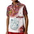 New Zealand Maori Polo Shirt Aotearoa Manaia Red Paua Shell Kia Ora LT9 Kid Red - Polynesian Pride