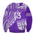 (Custom Text and Number) Fiji Rugby Sevens Sweatshirt Fijian 7s Tapa Polynesian Purple LT13 - Polynesian Pride