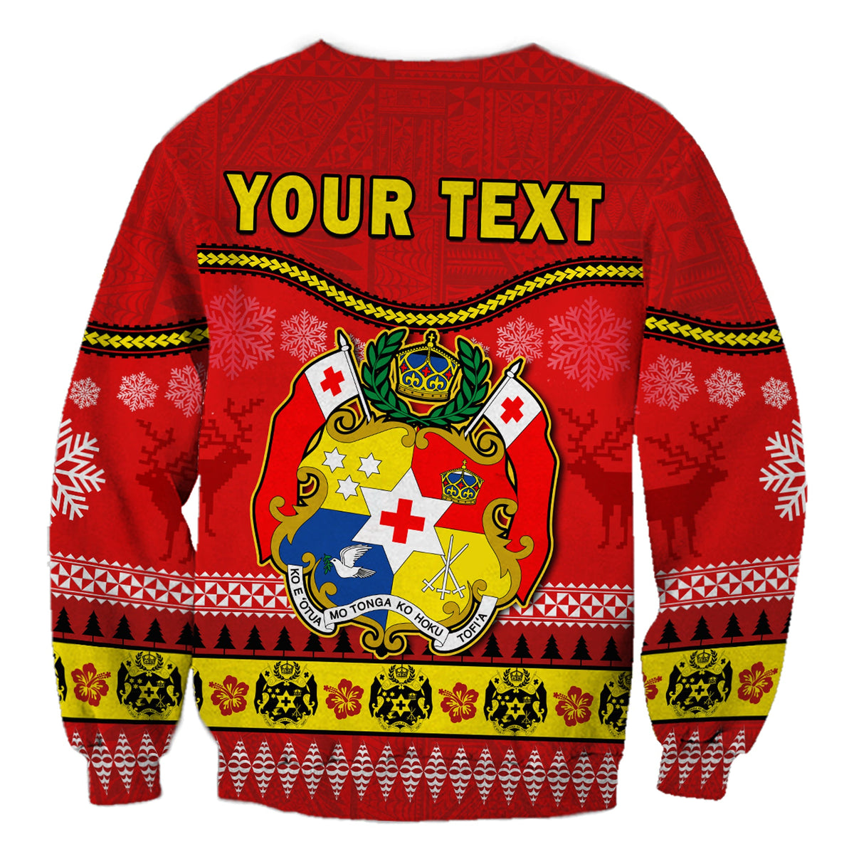(Custom Personalised) Tonga Christmas Sweatshirt Tongan Ngatu Kilisimasi Fiefia LT14 - Polynesian Pride