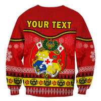 (Custom Personalised) Tonga Christmas Sweatshirt Tongan Ngatu Kilisimasi Fiefia LT14 - Polynesian Pride