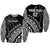 (Custom Text And Number) Fiji Rugby Sweatshirt Fijian Cibi Dance Tapa Pattern Black LT14 Unisex Black - Polynesian Pride