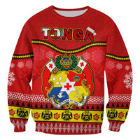 (Custom Personalised) Tonga Christmas Sweatshirt Tongan Ngatu Kilisimasi Fiefia LT14 - Polynesian Pride