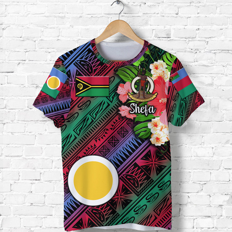 Vanuatu Shefa T Shirt Independence Be Proud LT8 Blue - Polynesian Pride