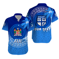 Custom Fiji Tapa Tribal Coconut Tree Matching Polynesian Hawaiian Shirt And Dress LT12 - Polynesian Pride