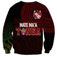 Personalised Aussie Wallabies Mix Mate Maa Tonga Sweatshirt Ver 02 LT7 - Polynesian Pride
