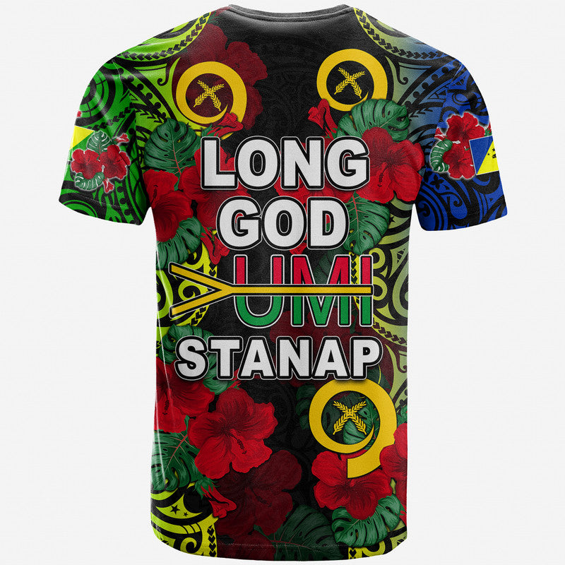 Vanuatu Malampa and Hibiscus T Shirt LT6 - Polynesian Pride