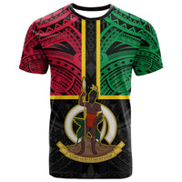 Vanuatu T Shirt Tribal Vanuatu Coat of Arms Flag Style LT9 Black - Polynesian Pride