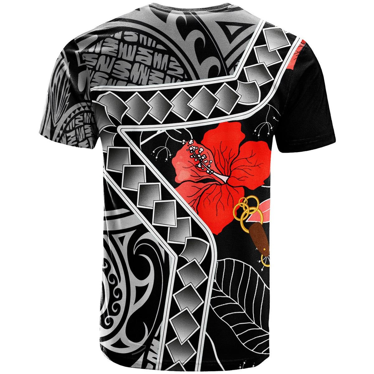Samoa T Shirt Hibiscus Ft Polynesian Pattern - Polynesian Pride