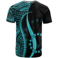 Cook Islands T Shirt Turquoise Polynesian Tentacle Tribal Pattern - Polynesian Pride