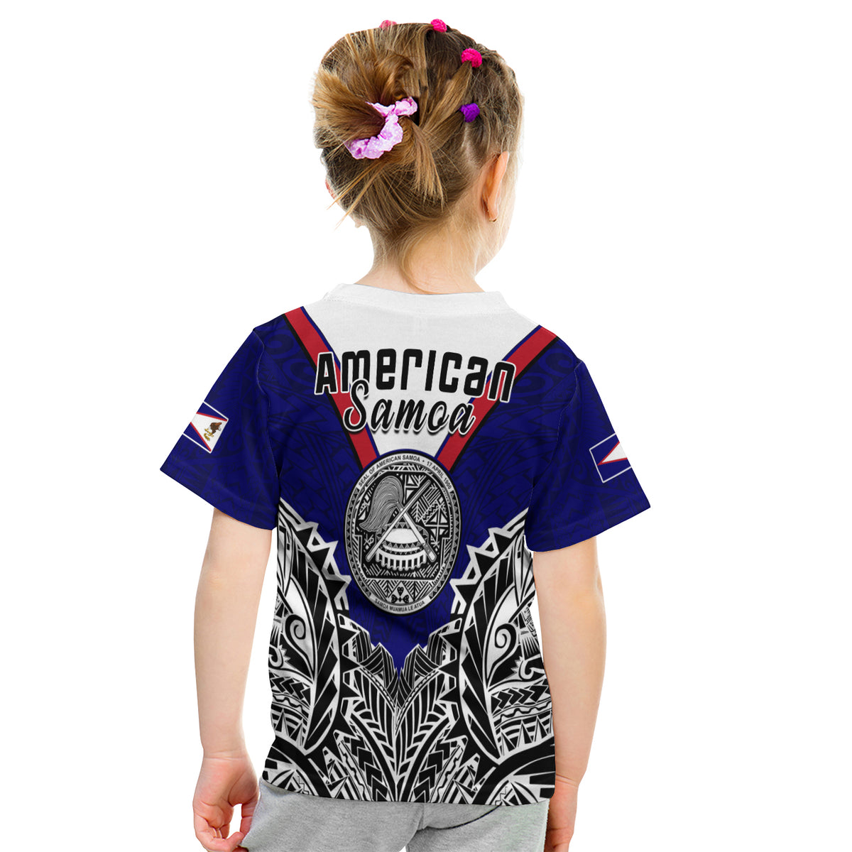 American Samoa T Shirt Bald Eagle Mix Polynesian LT13 - Polynesian Pride