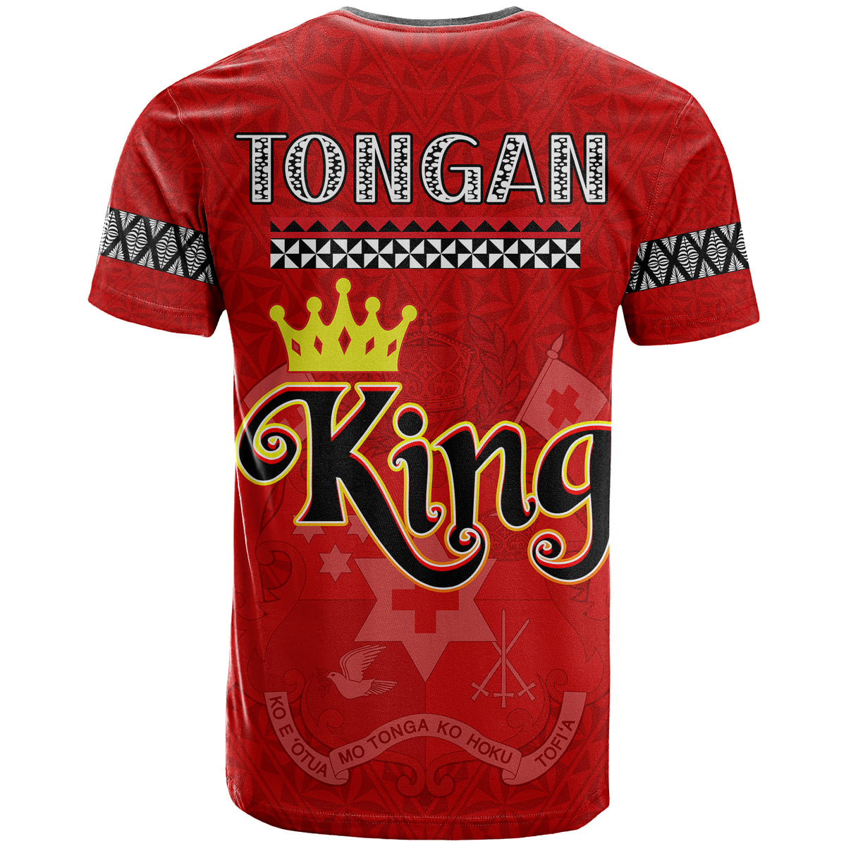 Custom Tonga Polynesian Couple T Shirt Ngatu Valentine Tongan KING and QUEEN LT13 No Women - Polynesian Pride