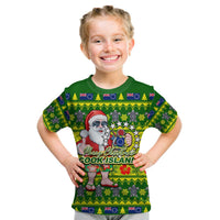 Cook Islands Christmas T Shirt Kid Cool Santa Claus LT6 Youth XL Size14 - Polynesian Pride