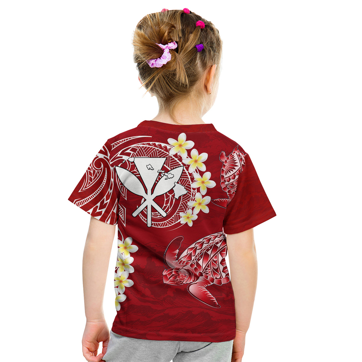 Hawaii Kanaka Turtle t Shirt KID Style No.2 LT6 - Polynesian Pride