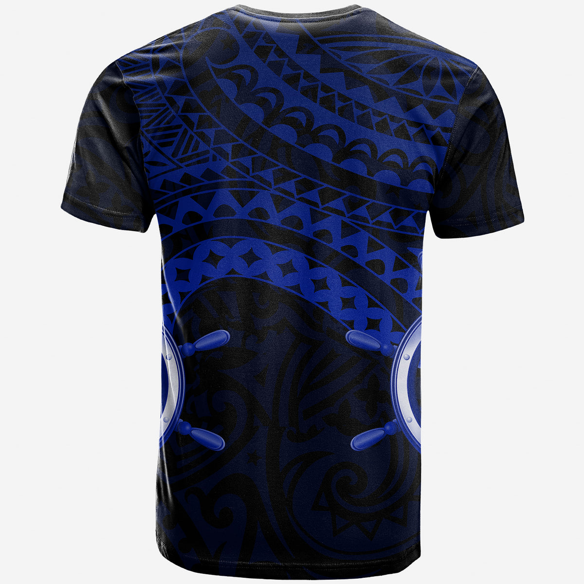 Hawaii Custom T Shirt Waipahu High School Marauders Pirates Polynesian Tribal Pattern Navy Blue LT6 - Polynesian Pride
