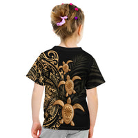Polynesian Turtle T Shirt KIDS Honu Family Gold LT4 Youth XL Size14 - Polynesian Pride