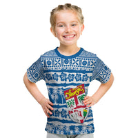 Fiji Polynesian T Shirt Kid Fijian Tapa Pattern LT13 - Polynesian Pride