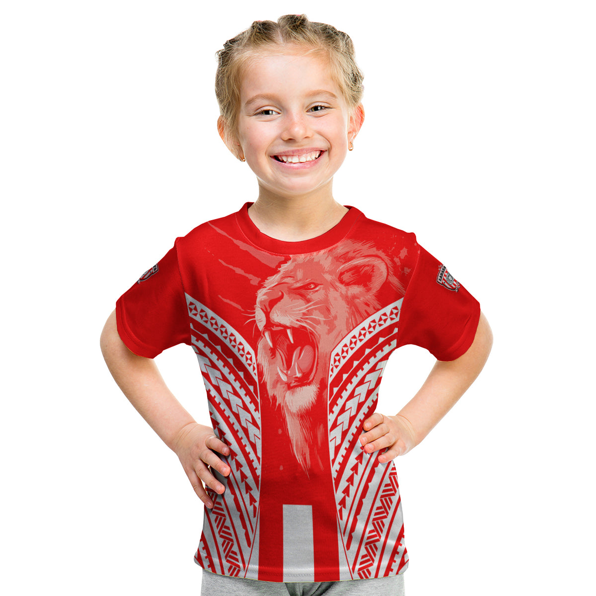LABASA Football T Shirt Strong Lion Of Fiji LT13 - Polynesian Pride