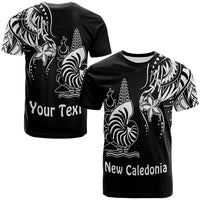 Custom New Caledonia T Shirt Emblem Nautilus Shell Version Black LT13 Unisex Black - Polynesian Pride