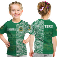 (Custom Personalised) Tonga Saineha High School T Shirt KID Tongan Ngatu Pattern LT14 Youth XL Size14 - Polynesian Pride
