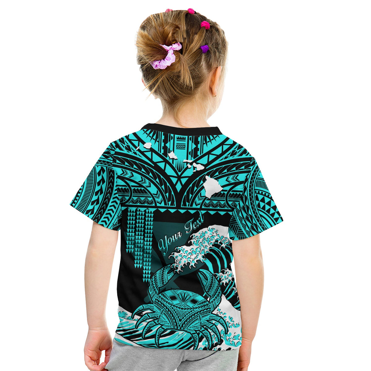 Custom Hawaii T Shirt Kakau Polynesian Crab With Waves Ver.01 LT14 - Polynesian Pride