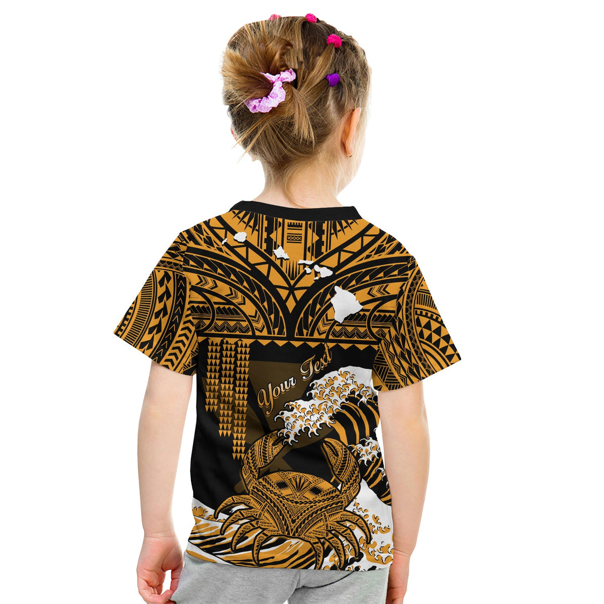 Custom Hawaii T Shirt Kakau Polynesian Crab With Waves Ver.02 LT14 - Polynesian Pride