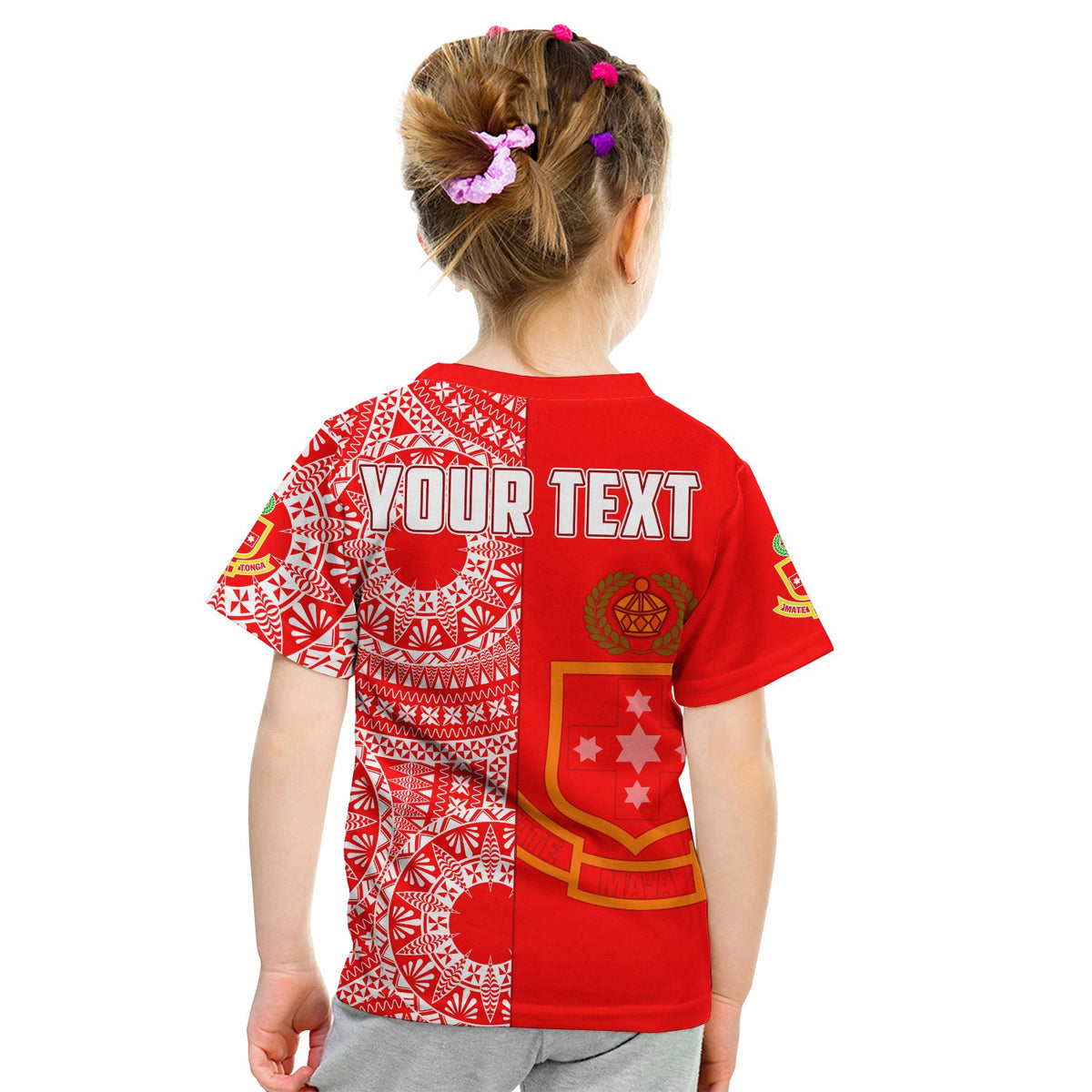 Custom Kolisi Tonga High School T Shirt Tongan Ngatu Pattern LT14 - Polynesian Pride