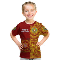 Custom Tonga Vavau High School T Shirt Tongan Ngatu Pattern LT14 - Polynesian Pride