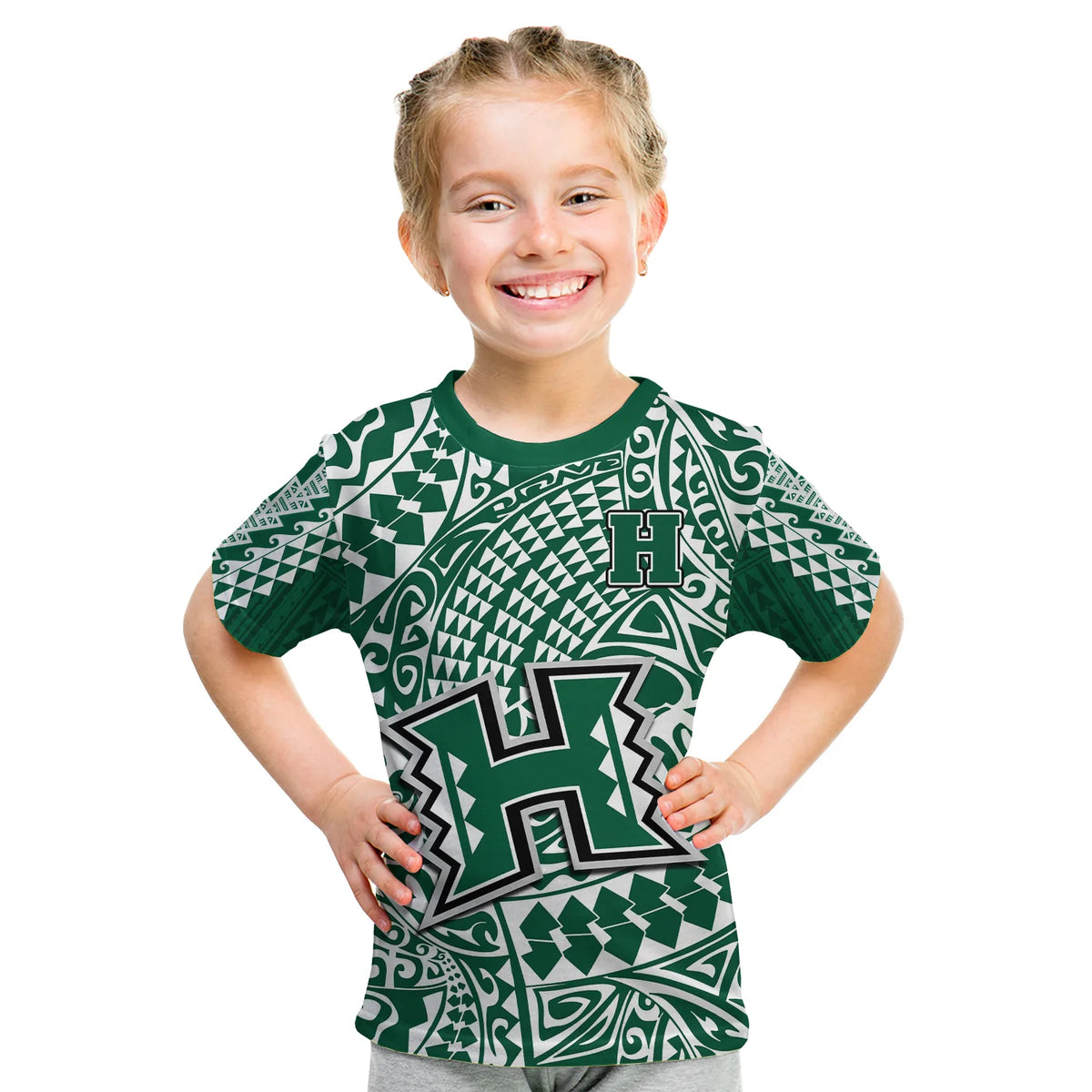 Hawaii Football T Shirt Rainbow Warriors Tribal Kakau LT14 - Polynesian Pride