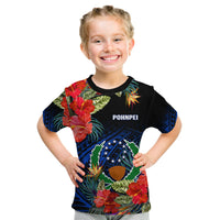 Custom Pohnpei State T Shirt FSM Hibiscus Flowers Mix Polynesian LT14 - Polynesian Pride