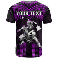 Custom Hawaii T Shirt Hawaiian Warrior With Weapon Polynesian Ver.04 LT14 - Polynesian Pride