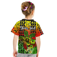 Custom Hawaii Flowers T Shirt Color Tribal Pattern Hawaiian LT13 - Polynesian Pride