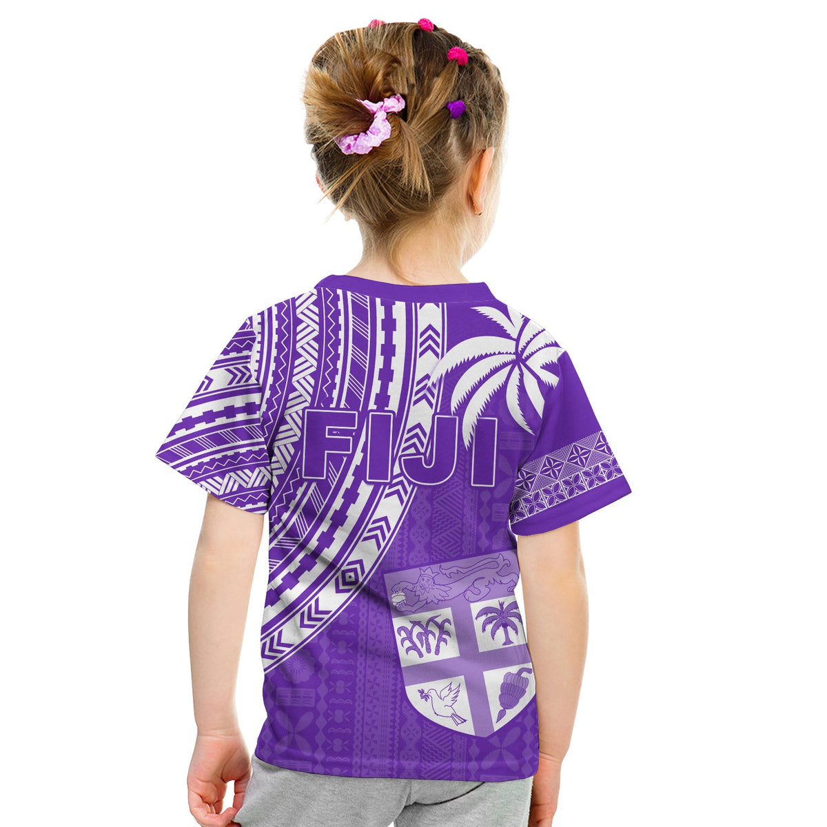 Fiji Rugby Sevens T Shirt Fijian 7s Tapa Polynesian Purple LT13 - Polynesian Pride