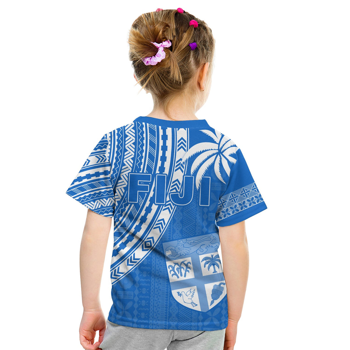 Fiji Rugby Sevens T Shirt Fijian 7s Tapa Polynesian Blue Ver.01 LT13 - Polynesian Pride