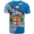 Fiji T Shirt Fijian Drua Mix Tagimaucia Flower Blue Style LT14 - Polynesian Pride