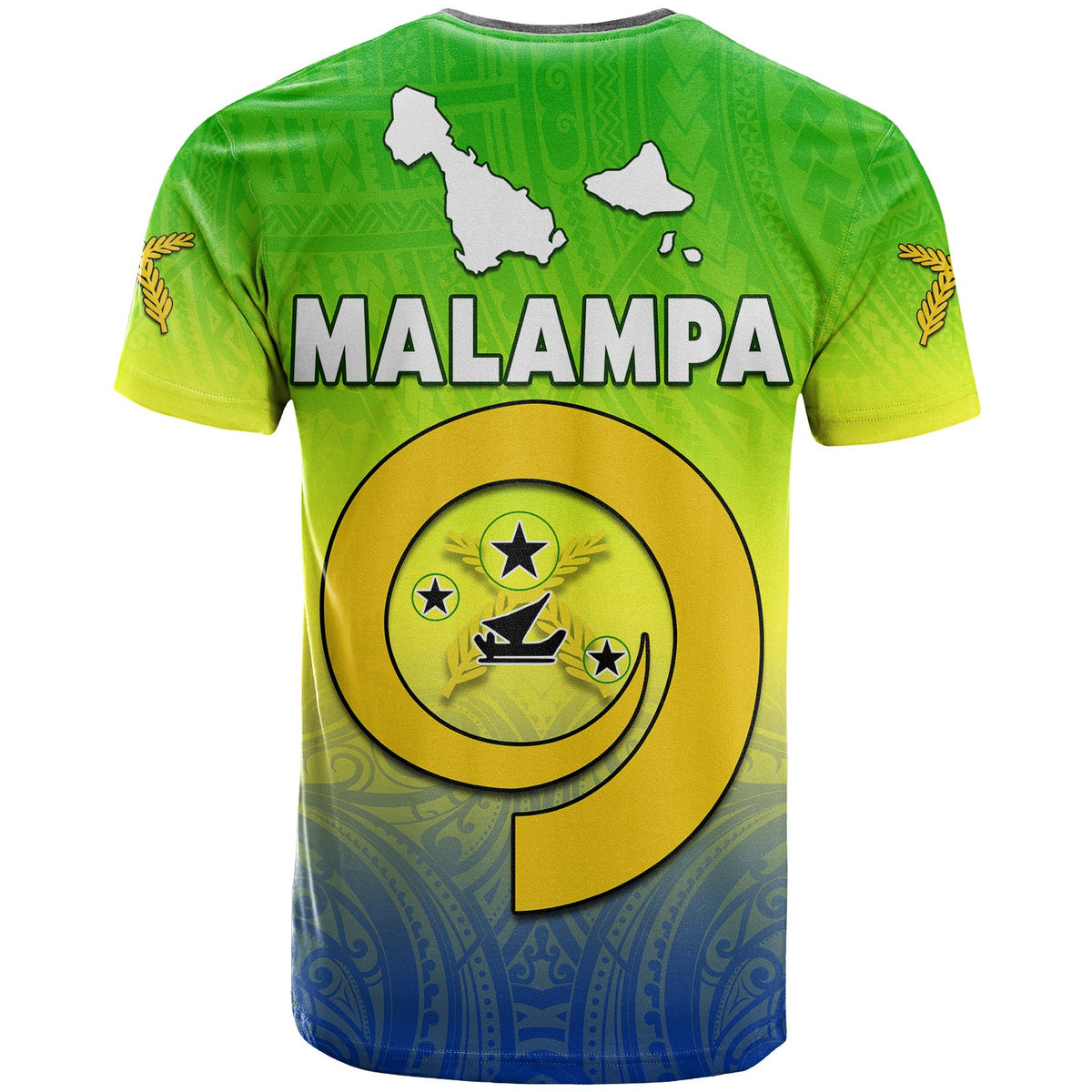 Malampa Province T Shirt Native Canoe Mix Vanuatu Pig Tusk Green Version LT14 - Polynesian Pride