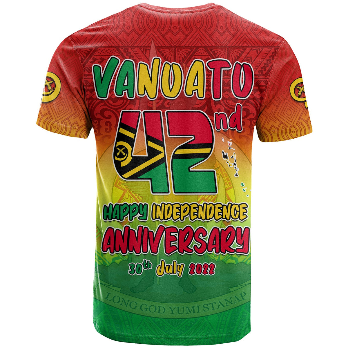 Vanuatu Independence Day T Shirt 42nd Anniversary Yumi Yumi Yumi LT13 - Polynesian Pride