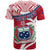 Custom Samoa T Shirt Samoan Coat of Arms With Coconut Red Style LT14 - Polynesian Pride