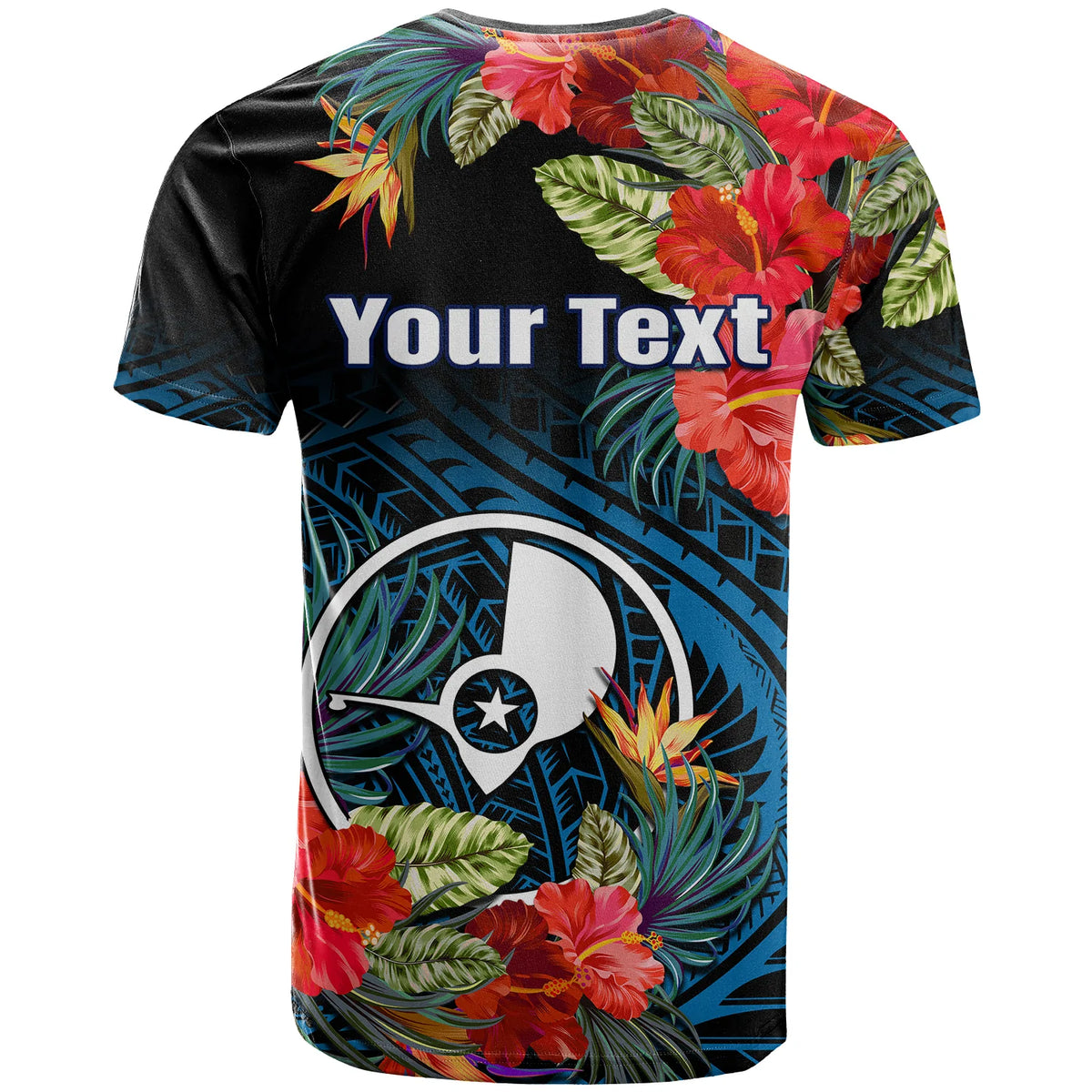 Custom Yap State T Shirt FSM Hibiscus Flowers Mix Polynesian LT14 - Polynesian Pride