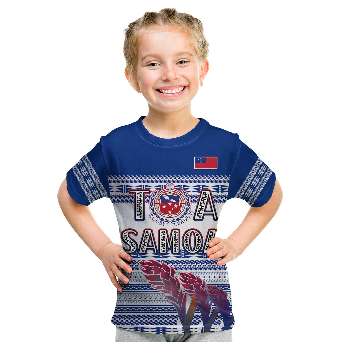Toa Samoa Rugby T Shirt Uso Aso Uma Go Champions White LT13 - Polynesian Pride