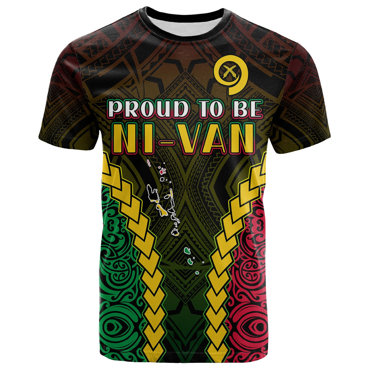 Vanuatu Indigenous T Shirt Proud To Be Ni Vanuatu Polynesian Pattern LT13 Black - Polynesian Pride