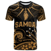 Custom Samoa Tatau T Shirt Gold Polynesian Ula Nifo LT13 Gold - Polynesian Pride