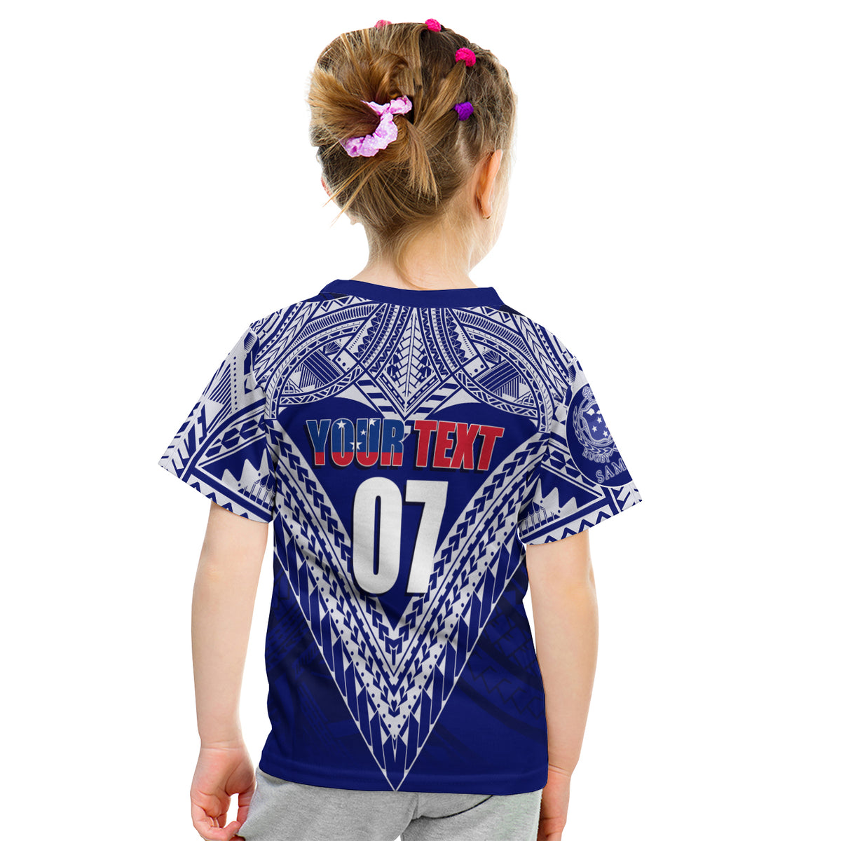 (Customize Personalize) Toa Samoa Rls Warriors Siva Tau Kid T Shirt LT7 - Polynesian Pride