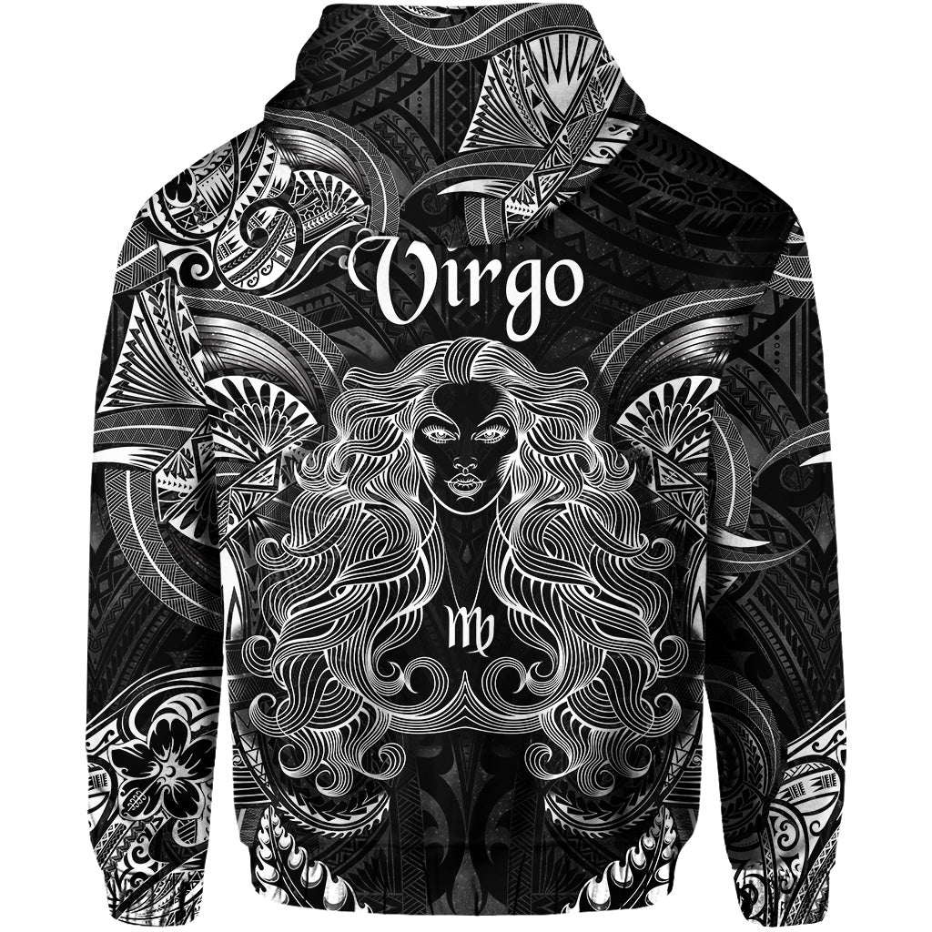 Virgo Zodiac Polynesian Zip Hoodie Unique Style Black LT8 - Polynesian Pride