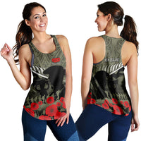 New Zealand ANZAC 2022 Women Racerback Tank Maori Camouflage LT14 Women - Polynesian Pride